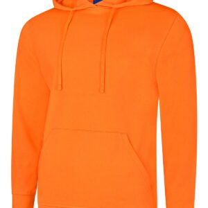 Deluxe Hooded Sweatshirt - Orange, XS