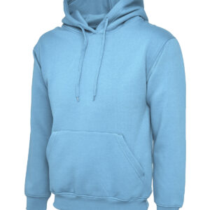Ladies Deluxe Hooded Sweatshirt - Sky, XS