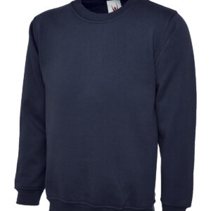 Ladies Deluxe Crew Neck Sweatshirt - Navy, XS