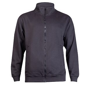 Deluxe Unisex Sweat Jacket - Black, XS