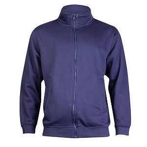 Deluxe Unisex Sweat Jacket - Navy, XS