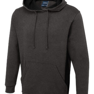 Two Tone Hooded Sweatshirt - Charcoal/Black, XS