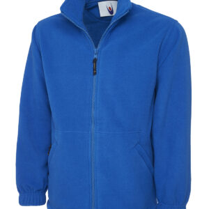 Heavyweight Full Zip Fleece Jacket - Royal, XS