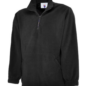 Classic 1/4 Zip Fleece Jacket - Black, XS