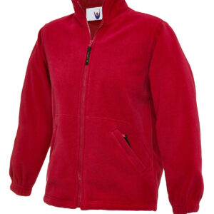 Childrens Classic Full Zip Fleece Jacket - Red, 2 Yrs