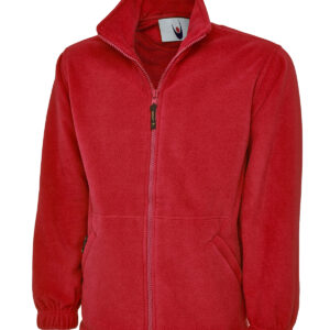 Classic Full Zip Fleece Jacket - Red, XS