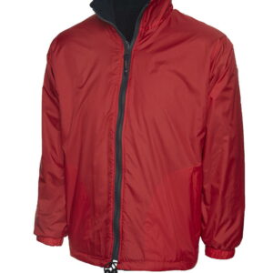 Classic Reversible Fleece Jacket - Red, XS