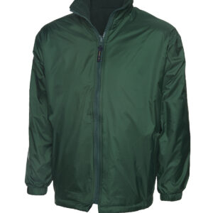 Childrens Reversible Fleece Jacket - Bottle* Green, 2 Yrs