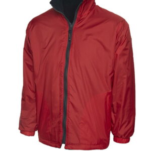 Childrens Reversible Fleece Jacket - Red/Navy, 2 Yrs