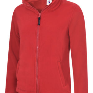 Ladies Classic Full Zip Fleece Jacket - Red, XS