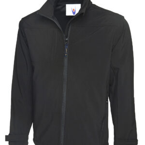 Deluxe Full Zip Soft Shell Jacket - Black, XS