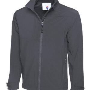 Deluxe Full Zip Soft Shell Jacket - Light Grey, XS