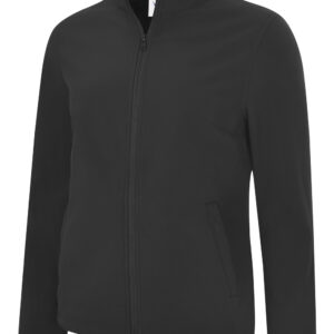 Ladies Classic Full Zip Soft Shell Jacket - Black, XS