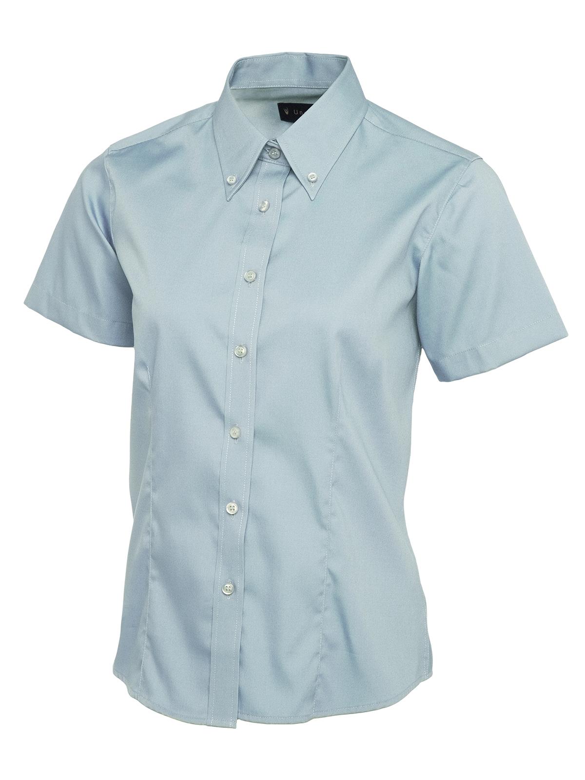 Ladies Pinpoint Oxford Half Sleeve Shirt - Image 11