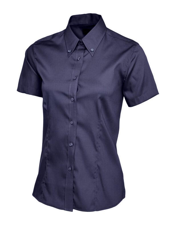 Ladies Pinpoint Oxford Half Sleeve Shirt - Image 29