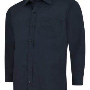 Mens Poplin Full Sleeve Shirt - Navy, 14.5