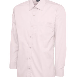 Mens Poplin Full Sleeve Shirt - Pink, 14.5