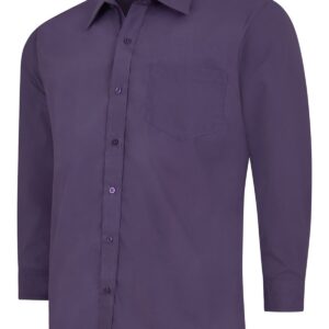 Mens Poplin Full Sleeve Shirt - Purple, 14.5