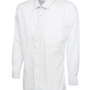 Mens Poplin Full Sleeve Shirt - White, 14.5