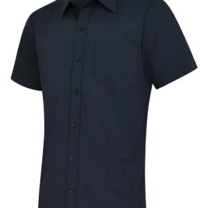 Mens Poplin Half Sleeve Shirt - Navy, 14.5