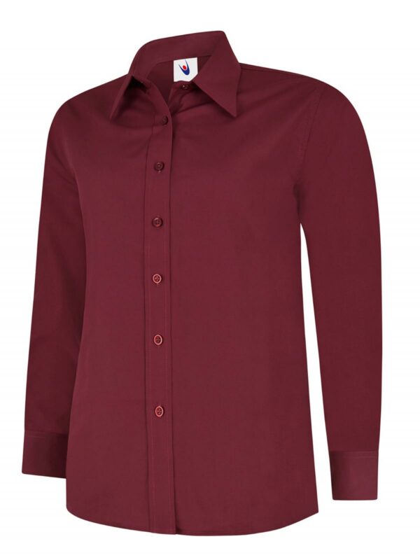 Ladies Poplin Full Sleeve Shirt - Image 2