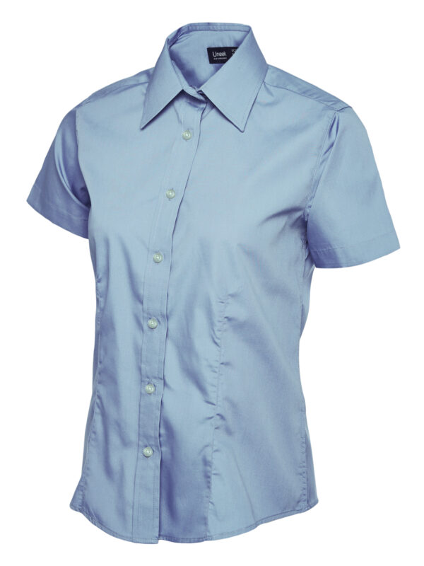 Ladies Poplin Half Sleeve Shirt - Image 8