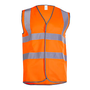 Hi Vis Safety Waistcoat - Orange, S