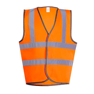 Childrens Hi Vis Waist Coat - Orange, 4/6 Yrs