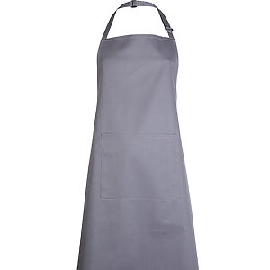 Bib Apron with Pocket - Dark Grey, ONE