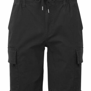 Men’s drawstring cargo utility shorts - Black, S