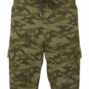 Men’s camo cargo utility shorts - Green, S