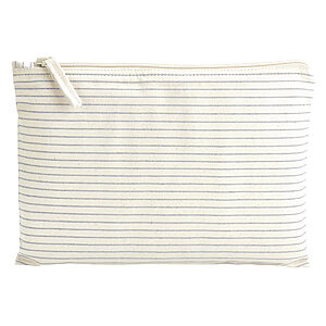Striped organic accessory pouch - Grey/Stripe, S