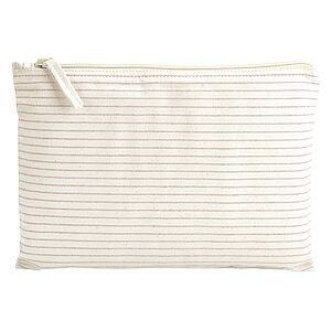 Striped organic accessory pouch - Red/Stripe, S