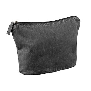 Garment-dyed accessory bag - Vintage Black, One size