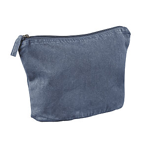 Garment-dyed accessory bag - Vintage Denim, One size