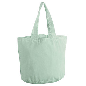 Garment-dyed shopper - Vintage Aqua, One size