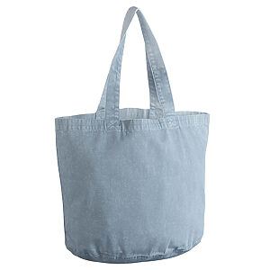 Garment-dyed shopper - Vintage Light Blue, One size
