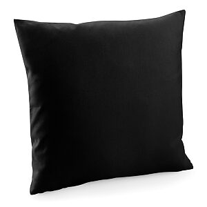 Fairtrade cotton canvas cushion cover - Black, S