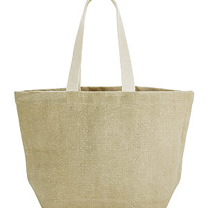 Soft washed jute beach bag - Natural, One size