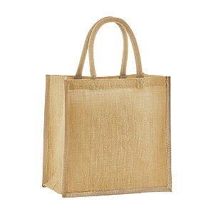 Natural starched jute mini gift bag - Natural, One size