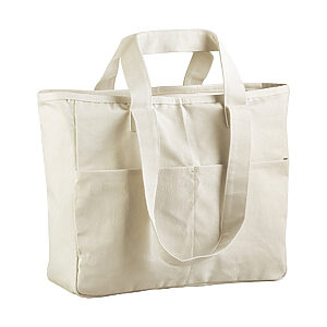Double-handle cargo pocket tote - Natural, One size