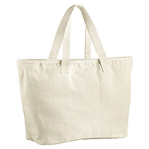 Oversized heavy duty canvas tote bag - Natural, One size