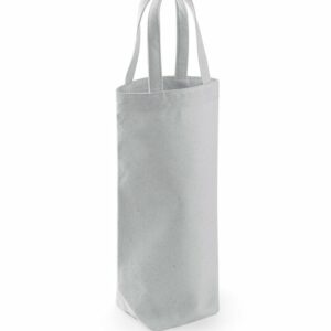 Fairtrade cotton bottle bag - Light Grey, One size