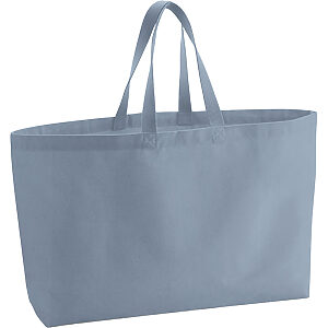 Oversized canvas tote bag - Dusty Blue, One size