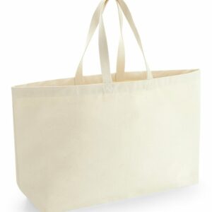 Oversized canvas tote bag - Natural, One size