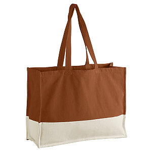 EarthAware® organic contrast shopper - Pumpkin/Natural, One size