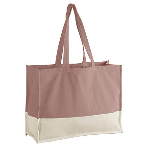 EarthAware® organic contrast shopper - Rose/Natural, One size