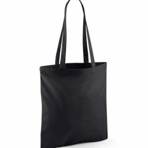 Recycled cotton tote - Black, One size