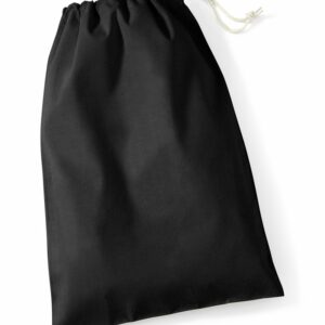 Recycled cotton stuff bag - Black, XXS