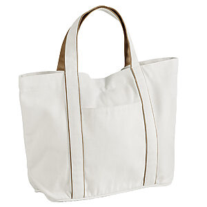 Courtside medium tote - Soft White/Caramel, One size